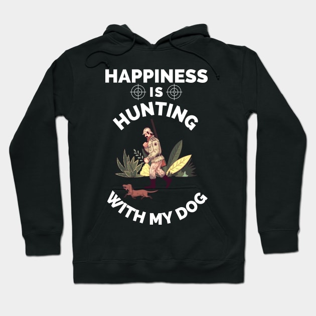 Happiness Is Hunting With My Dog - Gift For Hunting Lovers, Hunter Hoodie by Famgift